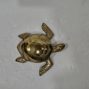Metal Turtle <b>Tortoise</b> Figurine Sculpture Casting Animal Statue for Table Top Holiday Decoration Silver Finish - Product Image 3