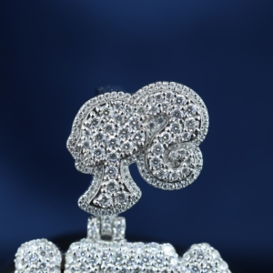 Gra Certificate Custom Moissanite Pendant with Name 925 Silver Gold Plated Claw Setting Fully Vvs Iced Out Hip Hop Style - Product Image 5