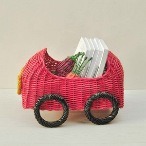 Colorful rattan toy <b>car</b> model handbraided mini <b>cars</b> great quality handmade toys for baby boy - Product Image 1
