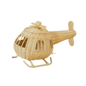 Juguete de Helicóptero de Mimbre de Primera Calidad, Vehículo de Mimbre Hecho a Mano, Ecológico, Juego de Juguete para Niños, Diseño Tropical para Bebés y Niños - Product Image 5