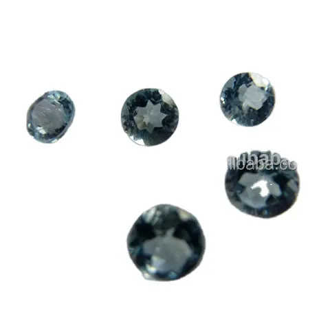 AAA Topacio azul cielo redondo corte calibrado piedras preciosas por mayor suelto azul cielo piedras de topacio proveedor