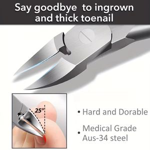 Professional Stainless Steel <b>Nail</b> Clipper Flat Jaw Sharp Tip For Finger Adult Simple Style <b>Nail</b> <b>Tool</b> - Product Image 6