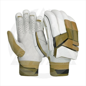 Gants de cricket de qualité supérieure, sangle Velcro réglable, paume en cuir rembourrée absorbant les chocs, unisexe, pour entraînement et compétition - Product Image 1