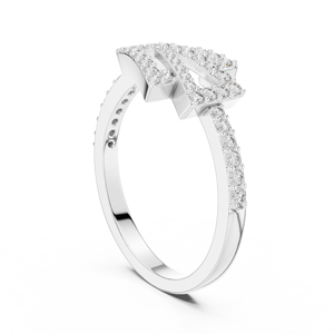 Elegante Anillo de Diamantes Cultivados en Laboratorio para Mujer, Oro Blanco de 18 Quilates con Baño de Rodio, para Compromiso/Boda/Ceremonias Religiosas/Regalo - Product Image 3