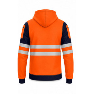 Sweat-shirt à capuche de sécurité haute visibilité FIXFOX SPORTS 1/4 Zipper ANSI Classe 1, avec LED clignotantes, imperméable, en polaire polyester, vente en gros - Product Image 3