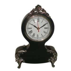 Elegant Rectangular Marble Desk <b>Clock</b> Modern Gray Stone Table <b>Clock</b> with Roman Numerals Gold Rim Quartz Japan Movement Office - Product Image 5