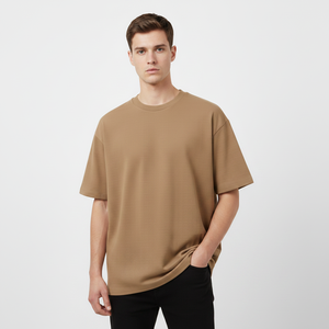 Fabricant de t-shirts en coton épais surdimensionnés, étiquette privée personnalisée, OEM - Product Image 1