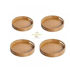 ถาดไม้ไผ่ทรงกลมแบบธรรมชาติ เป็นมิตรกับสิ่งแวดล้อม สำหรับผู้ซื้อจำนวนมาก - Product Image 6