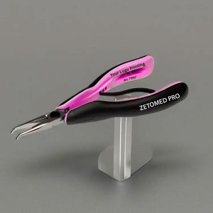 Pince à bec courbé en acier inoxydable pour la fabrication de bijoux |   Outil manuel de précision ergonomique en acier inoxydable avec poignée à double prise - Product Image 6