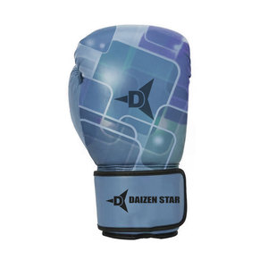 Guantes de Boxeo Daizen Star, Material PU, Cierre con Cordones, Transpirables, para Entrenamiento, Diseño con Patrón Azul, Cordones en la Muñeca - Product Image 2