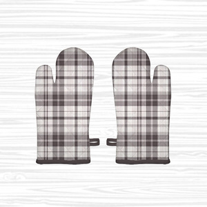 Guante de horno de algodón a cuadros resistente al calor para cocina, guante de horno de lona con estampado personalizado para el hogar, venta al por mayor, fábrica de guantes de horno en India - Product Image 4