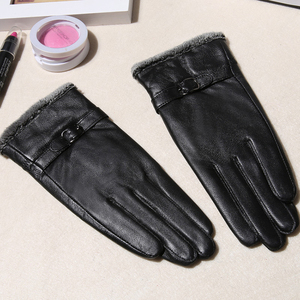 Guantes Largos de Piel de Oveja Negros Personalizados Unisex, Guantes Elegantes para Invierno, Deportes, Viajes, Negocios, Esquí y Ciclismo - Product Image 6