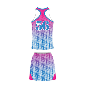 Ensemble de maillots et jupes de lacrosse pour femmes, personnalisés, sans manches, par sublimation, vente en gros - Product Image 4