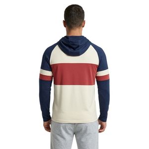 Cream Navy Burgundy Stripe Men <b>Gym</b> Hoodies High Quality Cotton Poly Terry Breathable Comfortable Long Sleeve <b>Sweatshirts</b> - Product Image 3