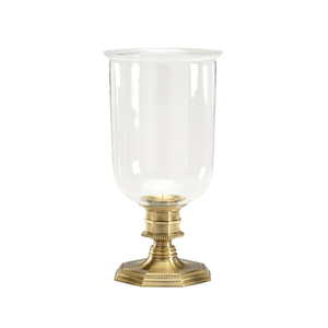 Elegant Glass Gold Finished Handmade <b>Hurricanes</b> With Gold Finishing Design Table Decor Centerpiece Handmade Royal Designer - Product Image 4