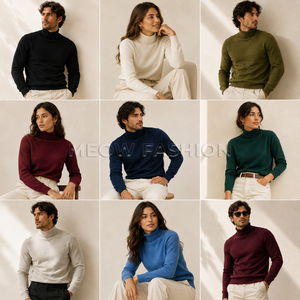 Ready to Ship Stock Lot <b>Turtleneck</b> <b>Sweaters</b> Unisex Roll Neck Pullover Knitwear Bangladesh Apparel Leftovers Bulk Sourcing Sale - Product Image 1