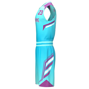 Lightweight Breathable Custom Plain Striped Summer Basketball Uniforms 100% Polyester Sleeveless Comfort Fit High Quality <b>Set</b> - Product Image 3