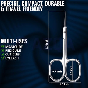 Professional Stainless Steel <b>Cuticle</b> Scissors Sharp Precision Nail Care Grooming <b>Tool</b> for Manicure and Pedicure Use - Product Image 2