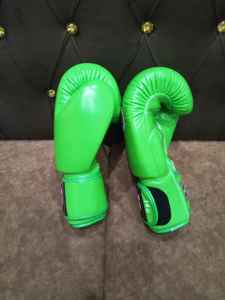 Professional Twins Green Boxing <b>Gloves</b> Shin Guard Set Real Cowhide Leather Lightweight Training Gear for Martial Arts - Product Image 6