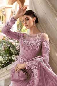 Sari de Organza de Primera Calidad para Bodas y Fiestas, Traje Nupcial con Bordado Intenso, Sin Arrugas, Listo para Usar - Product Image 3