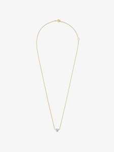 Collier pendentif en diamant de laboratoire taillé en cœur délicat, or massif 14K 18K, chaîne épaisse minimaliste, prix d'usine, vente en gros - Product Image 4