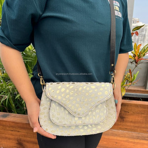 Bolso de cuero de piel metálica recién llegado, bandolera, gitana, Bohemia, cuero Real, Vintage, hecho a mano, estilo occidental, multiusos, bandolera - Product Image 4