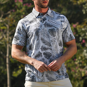 Casual Fashion Mens for Shirts Custom Soft Polyester Short Sleeve Golf for Digital Print Pocket Design for Branding Retail - Product Image 2