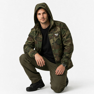 Real <b>Camo</b> High Quality Custom Logo Lightweight Windbreaker Hooded Tactical Men's <b>Jackets</b> Outdoor Softshell Windproof OEM Service - Product Image 4