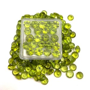 Piedras Preciosas Sueltas de Peridoto Natural de 8MM, Corte Brillante Facetado, Piedras Calibradas para la Fabricación de Joyas y Colgantes, Suministro al por Mayor - Product Image 6