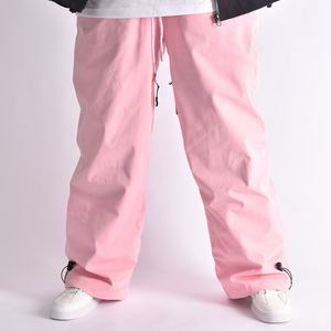 Pantalones de Nieve Impermeables Rosa Claro con Estampado Térmico al por Mayor, Forro Polar, Ventilaciones, Bolsillos Cargo, Dobladillo Ajustable y Bota Interior - Product Image 1