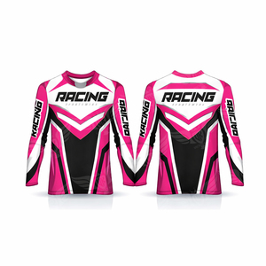 Maillot de Motocross Personnalisé 2026 pour Hommes Bleu Jaune – Chemise de Moto Tout-Terrain à Manches Longues pour Enduro et VTT - Product Image 3