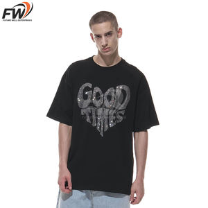 Nouveauté : T-shirts pour hommes en strass, design tendance, streetwear haut de gamme, couleur unie, taille adulte - Product Image 4