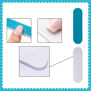 Lima de Uñas Desechable de Acero Inoxidable de Doble Cara, 9 cm, Azul, con Patrón Recto para el Cuidado de las Uñas - Product Image 4