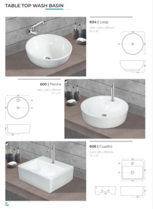 Lavabo Ovalado Blanco para Baño, Lavabo Moderno para Encimera, 505 x 305 x 125 mm - Product Image 3