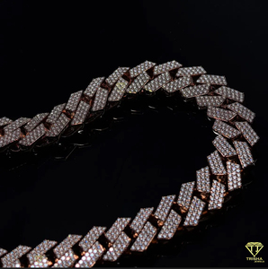Mens Unique Cuban Link <b>Chain</b> <b>Ice</b> <b>Out</b> VVS Moissanite Diamond with 925 Sterling Silver Luxury Hip Hop Necklace - Product Image 4