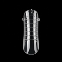 Lot de 120 moules papillon en plastique transparent double forme pour extension rapide des ongles en gel, à usage unique