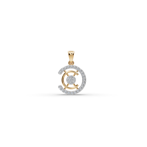 Pendentif en diamant rond cultivé en laboratoire contemporain, un accessoire de bijouterie élégant et unique - Product Image 2