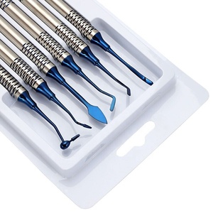 Kit de 6 uds., instrumento de llenado compuesto Dental, restaurador recubierto de titanio azul, instrumentos de acero alemán, de Zarnab Surgical - Product Image 4