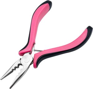 Brand Quality 4 Pcs Professional Stainless Steel & Plastic Hair <b>Extension</b> & <b>Beading</b> Tool Kit with Needle Hook Custom Packaging - Product Image 5