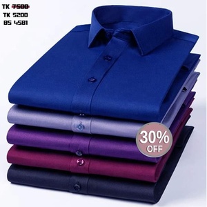 Chemise d'automne pour hommes OEM personnalisée 100% coton à manches longues formelle solide-Eco-Friendly Breathable Prix compétitifs du Bangladesh - Product Image 6