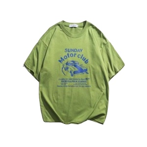 Camiseta verde holgada para hombre y mujer, camisetas de gran tamaño, tema de viajes de picnic, camisetas informales de moda de gran tamaño, tendencias - Product Image 1