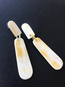 Pendientes Hechos a Mano de Cuerno de Búfalo de Alta Calidad, Color Miel, con Tacto Real, Accesorios para el Hogar, Artesanía Natural, Joyería TIMELESS CRAFT - Product Image 4