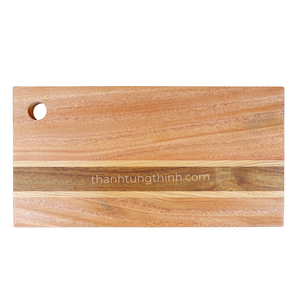 Tabla de Cortar Rectangular de Madera Más Vendida, Diseño a Rayas, Ecológica, No Tóxica, Antibacteriana, Antideslizante, Hecha en Vietnam - Product Image 1