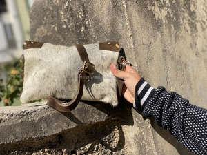 Sacs à main en fourrure métallique de vente chaude sac à provisions sacs décontractés cheveux sur sac à main en cuir de fourrure - Product Image 5