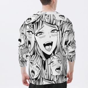 Camiseta de sublimación informal de última moda, 100% algodón, para hombre, manga larga, corte holgado, estampada, personalizada. - Product Image 2