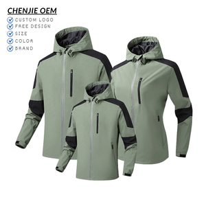 Chaqueta Bomber de Lana Gris para Hombre ORREN INTERNATIONAL, Impermeable, Cortavientos, con Capucha, Cuello Cuadrado, Cierre de Cremallera, Casual, Primavera - Product Image 1