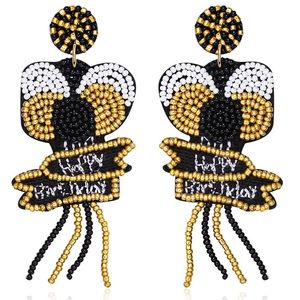 Pendientes étnicos indios hechos a mano con cuentas multicolor, joyería llamativa al mejor precio - Product Image 3