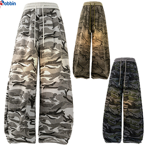 Top Trending Men's <b>Winter</b> Sport Pants Customized Men's Camo Sports Pants 100% Polyester Breathable Loose Wide Leg Mid Waist - Product Image 6