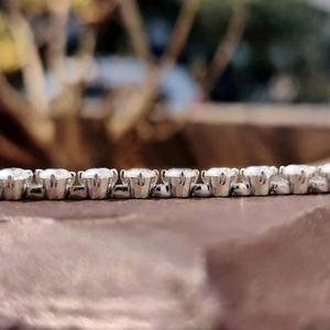 925 Sterling Silver Gold Plated Moissanite Tennis Bracelet Round Cut <b>Iced</b> Out Luxury Unisex - Product Image 4
