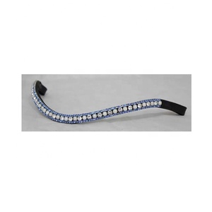 Bracelet à sourcils en cuir de cheval véritable 100% personnalisable avec produit équestre en strass - Product Image 5